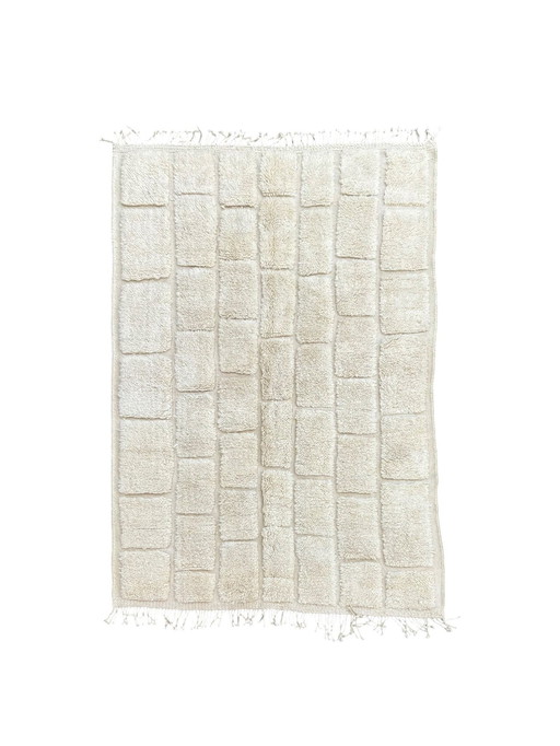 Snow - Tapis marocain en laine Beni Ourain 200X300 Cm