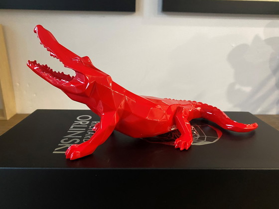 Image 1 of Crocodile Croco Spirit Red Rouge Edition De Richard Orlinski Neuf 2024