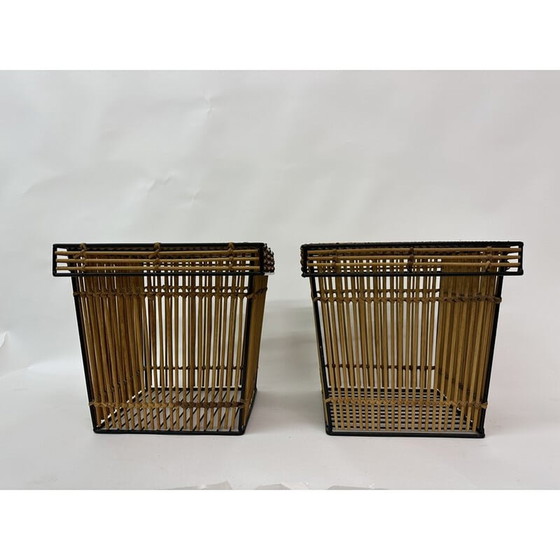 Image 1 of Paire de paniers de rangement vintage par Dirk van Sliedregt pour Rohé, Pays-Bas années 1960