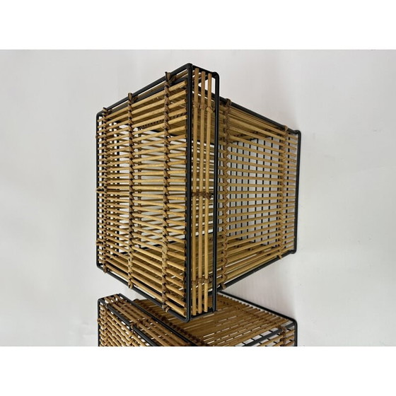 Image 1 of Paire de paniers de rangement vintage par Dirk van Sliedregt pour Rohé, Pays-Bas années 1960