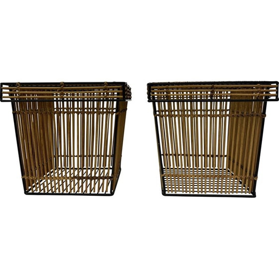 Image 1 of Paire de paniers de rangement vintage par Dirk van Sliedregt pour Rohé, Pays-Bas années 1960