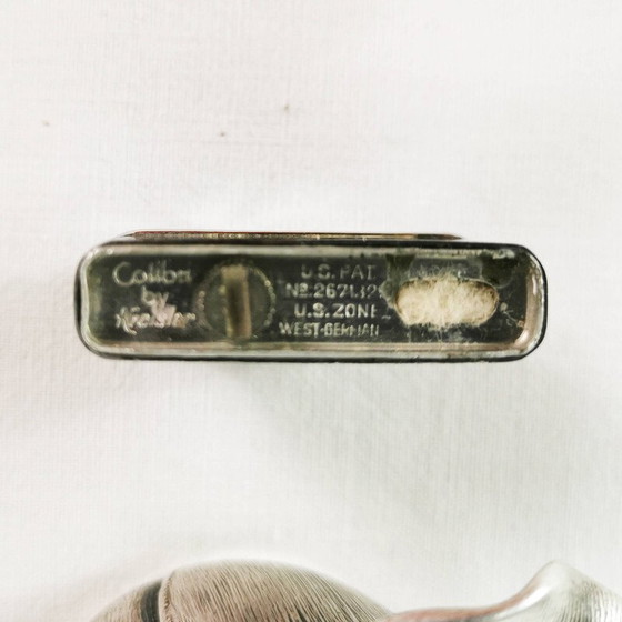 Image 1 of Briquet de table décoratif vintage en étain par Colibri pour Kreisler, Allemagne 1960