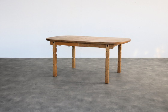 Image 1 of Table de salle à manger brutaliste extensible Kjaernulf