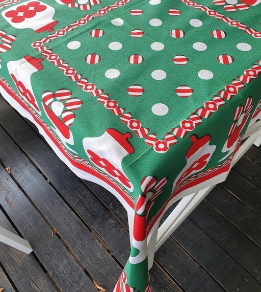 13315 Tapis de table en coton vintage des années 70