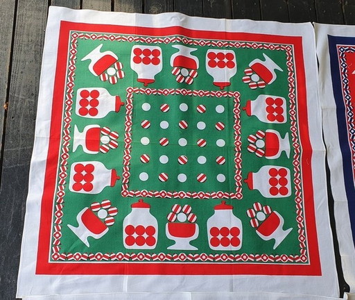 13315 Tapis de table en coton vintage des années 70