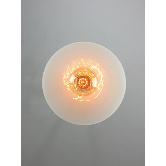 Image 1 of Lampe suspendue vintage en céramique et laiton, Italie