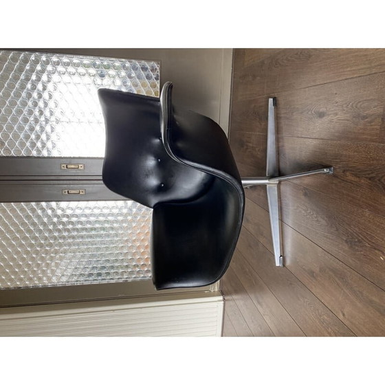 Image 1 of Fauteuil vintage scandinave noir, 1960s