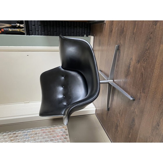 Image 1 of Fauteuil vintage scandinave noir, 1960s