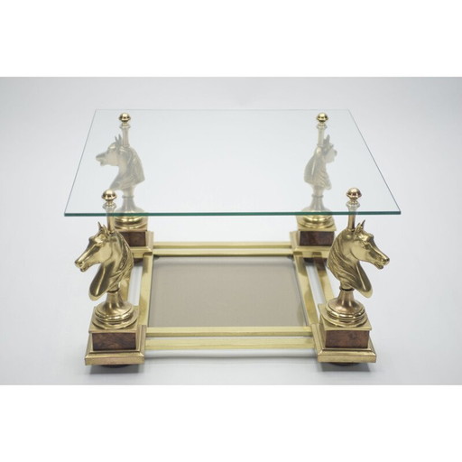 Table d'appoint vintage en laiton doré par Maison Charles, 1960