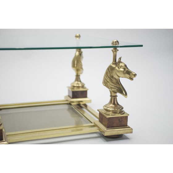 Image 1 of Table d'appoint vintage en laiton doré par Maison Charles, 1960