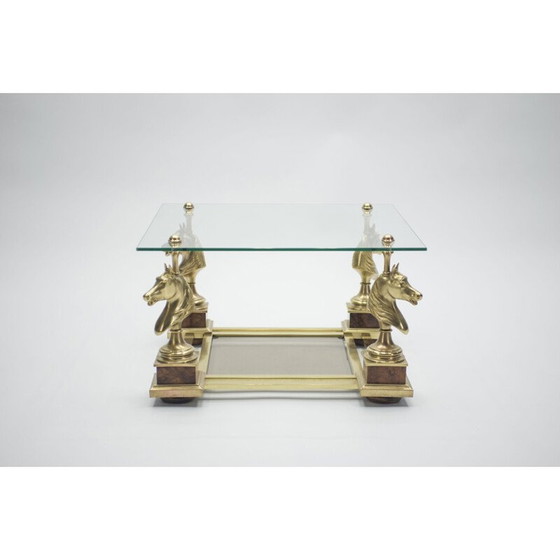 Image 1 of Table d'appoint vintage en laiton doré par Maison Charles, 1960