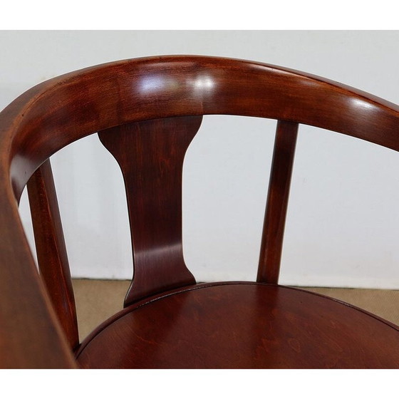 Image 1 of Paire de fauteuils vintage en bois courbé de la Maison Fischel, 1900