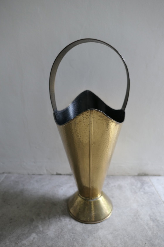 Image 1 of Porte-parapluie vintage en laiton Mécap