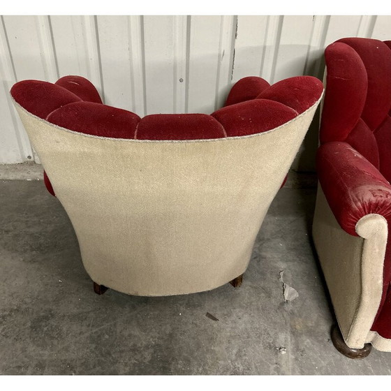 Image 1 of Paire de fauteuils vintage danois rembourrés