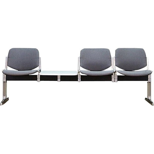 Banc en aluminium gris, design danois, années 1960, production : Danemark