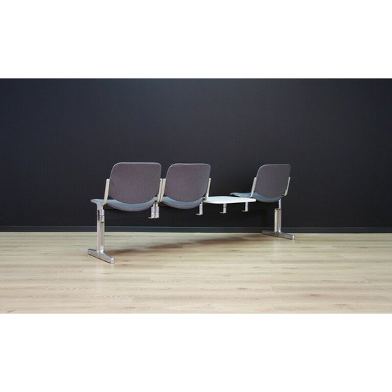 Image 1 of Banc en aluminium gris, design danois, années 1960, production : Danemark