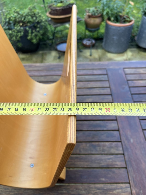 Image 1 of Porte-revues vintage en bois de bouleau - style Alvar Aalto