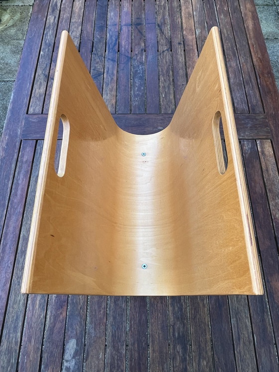 Image 1 of Porte-revues vintage en bois de bouleau - style Alvar Aalto