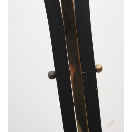 Image 1 of Lampadaire vintage en laiton plissé, 1950