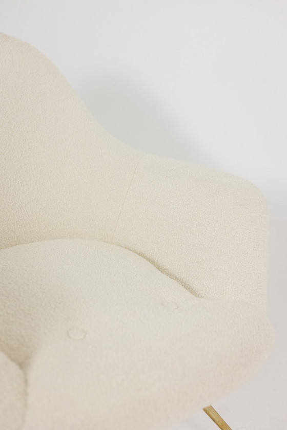 Image 1 of Paire De Fauteuils Cocktail En Laiton Doré. Années 1960.