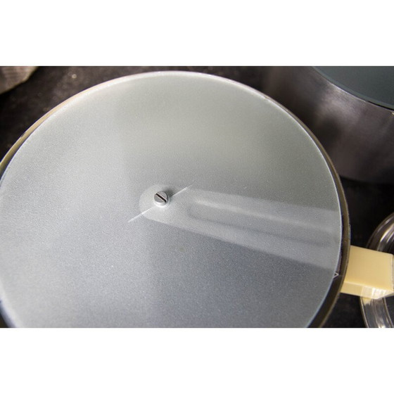 Image 1 of Lustre vintage en aluminium poli et verre, Allemagne 1970