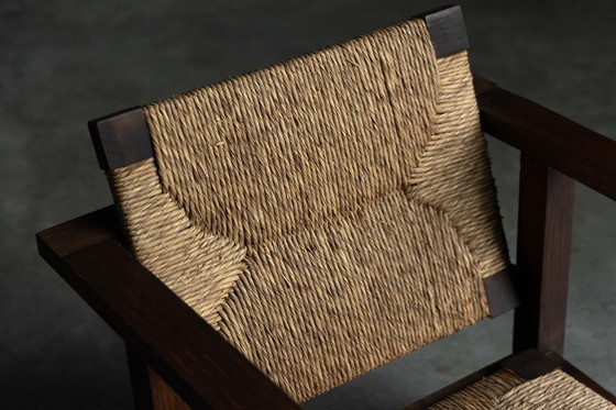 Image 1 of Fauteuil rustique moderniste vintage, France