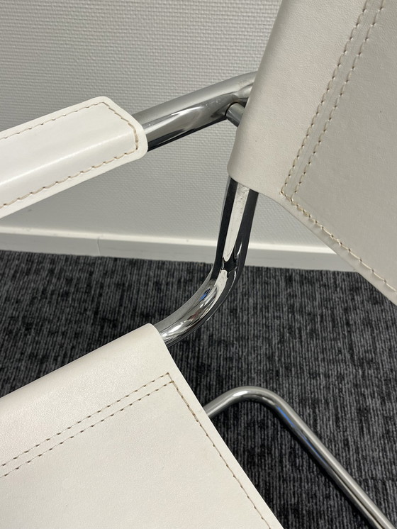 Image 1 of 3X Chaise de salle à manger (S34) Par Mart Stam