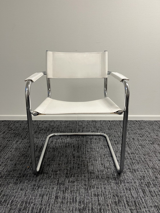 Image 1 of 3X Chaise de salle à manger (S34) Par Mart Stam