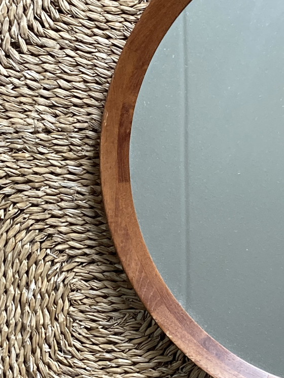 Image 1 of Miroir rond danois en teck. 1960S