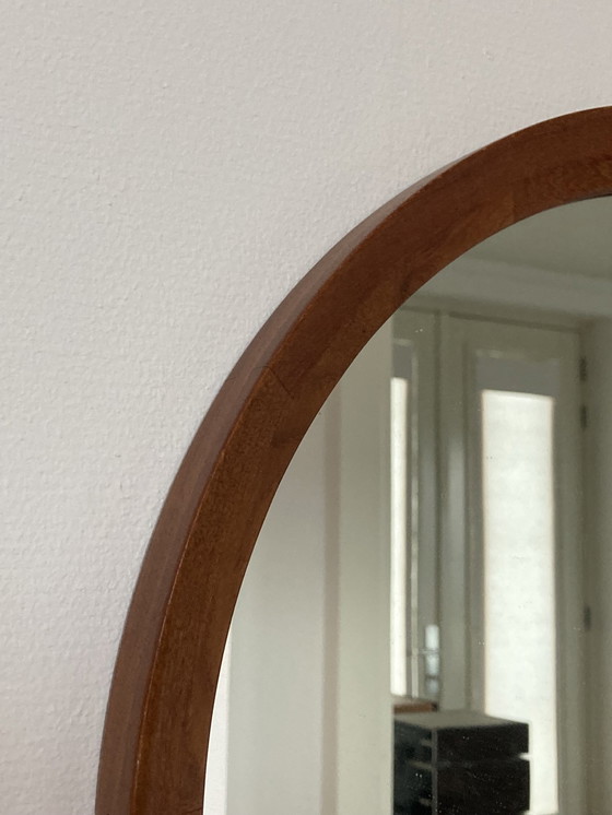 Image 1 of Miroir rond danois en teck. 1960S