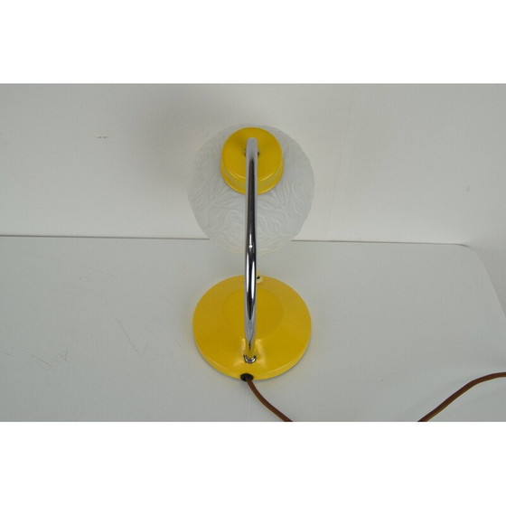 Image 1 of Lampe de table vintage en verre, métal laqué et chrome de Lidokov, Tchécoslovaquie 1960