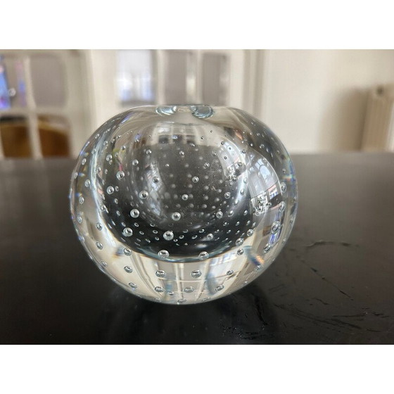 Image 1 of Soliflore vintage en cristal à bulles, 1960