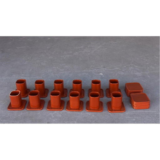 Service à thé ou à café vintage de Franco Pozzi, 1980