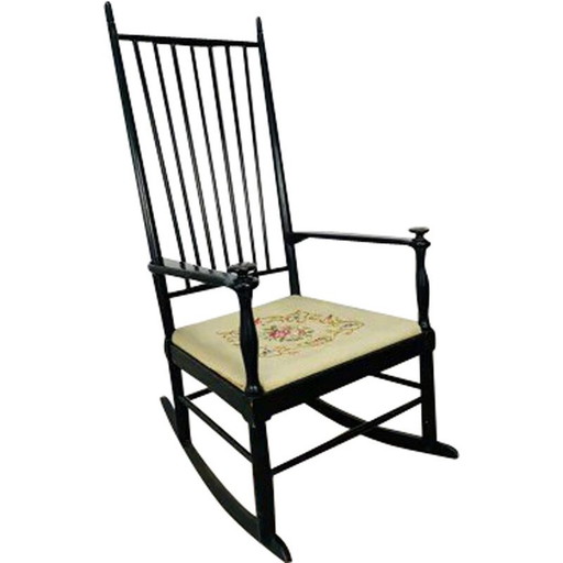 Fauteuil à bascule scandinave vintage par Karl Axel Adolfsson pour Gemla, Suède 1960