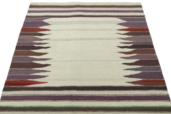 Image 1 of Designer Kelim Fars tissé à la main - 124 X 116 cm (Nouveau)