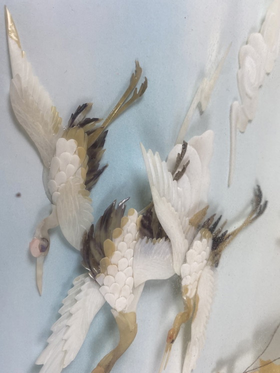 Image 1 of Tableau Asiatique En Coquillage 