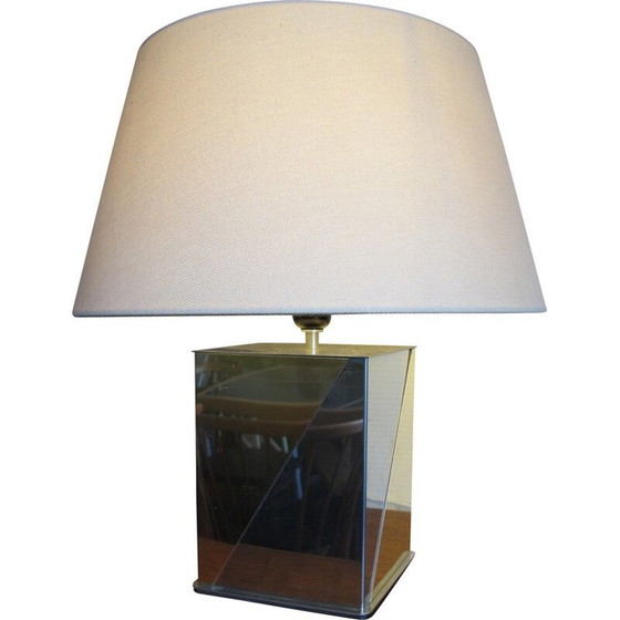 Image 1 of Lampe de table vintage en acier et laiton, 1970