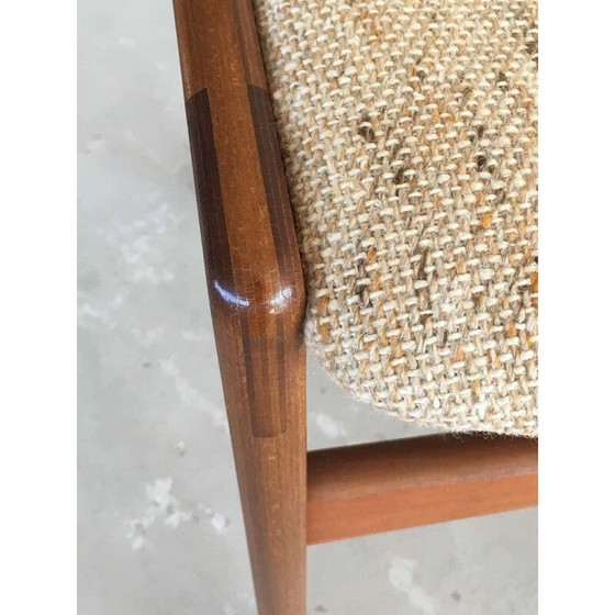 Image 1 of  Ensemble de 4 chaises de salle à manger en teck Inc. Reupholstery Erik Buch 1960s