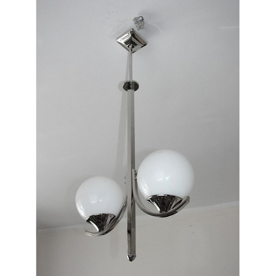 Image 1 of Lampe suspendue Vintage Art Deco en laiton, 1930