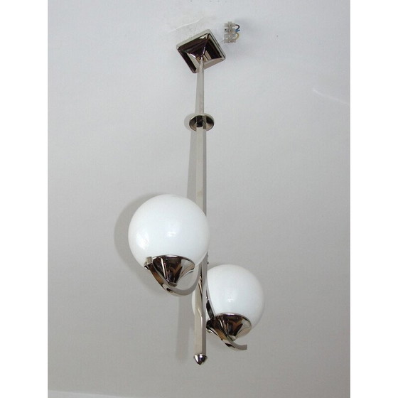 Image 1 of Lampe suspendue Vintage Art Deco en laiton, 1930
