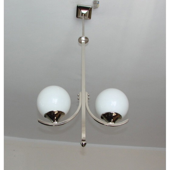 Image 1 of Lampe suspendue Vintage Art Deco en laiton, 1930