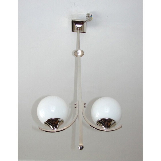 Image 1 of Lampe suspendue Vintage Art Deco en laiton, 1930
