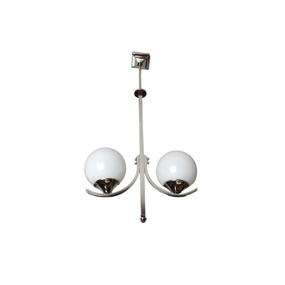 Image 1 of Lampe suspendue Vintage Art Deco en laiton, 1930