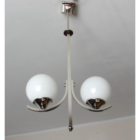 Image 1 of Lampe suspendue Vintage Art Deco en laiton, 1930