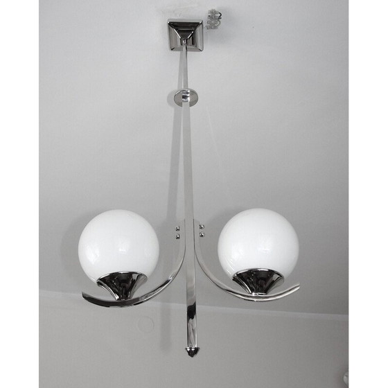 Image 1 of Lampe suspendue Vintage Art Deco en laiton, 1930