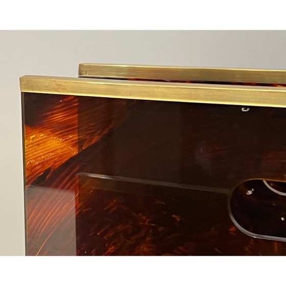 Image 1 of Porte-revues vintage en plexiglas et laiton, France 1970