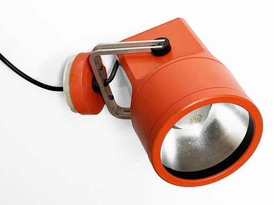 Image 1 of Spot orange "Unispot" par Bent Boysen pour Louis Poulsen. Danemark 1970S