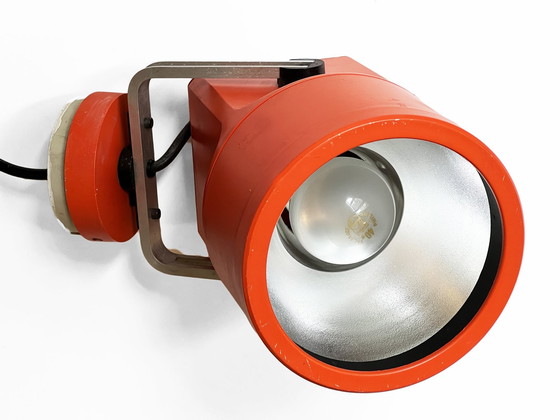 Image 1 of Spot orange "Unispot" par Bent Boysen pour Louis Poulsen. Danemark 1970S