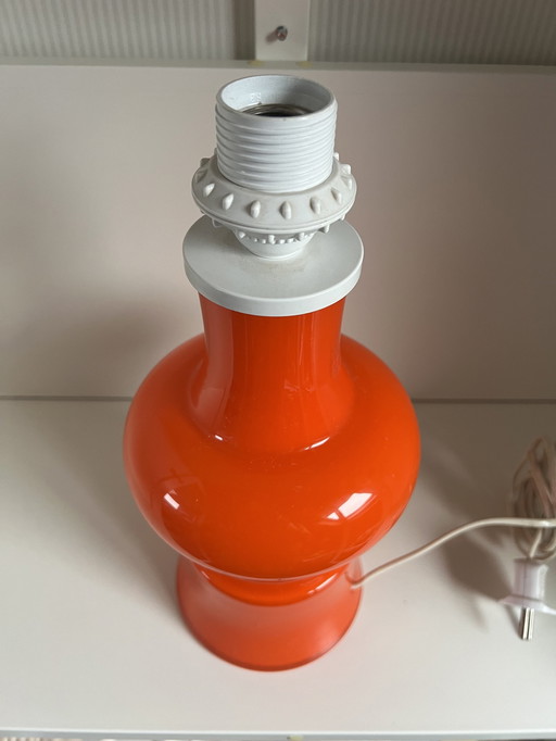 Lampe en verre de l'ère spatiale Orange