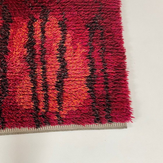 Image 1 of Tapis scandinave abstrait à poils longs Örgryte Rya, Suède, années 1960